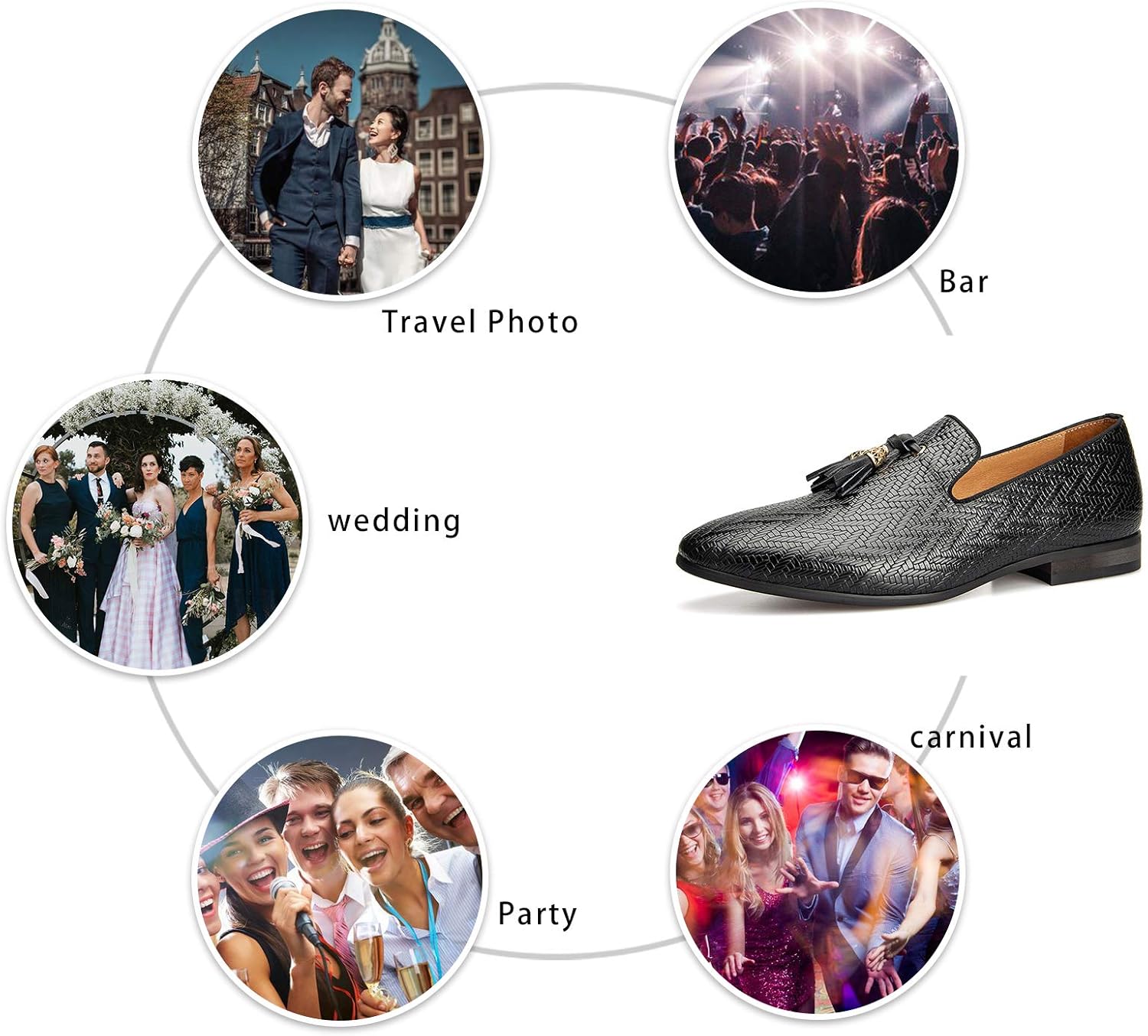 Meijiana Mens Loafers Wedding Dress Shoes Slip-On Loafers for Men Tuxedo Suit Shoes - Image 6