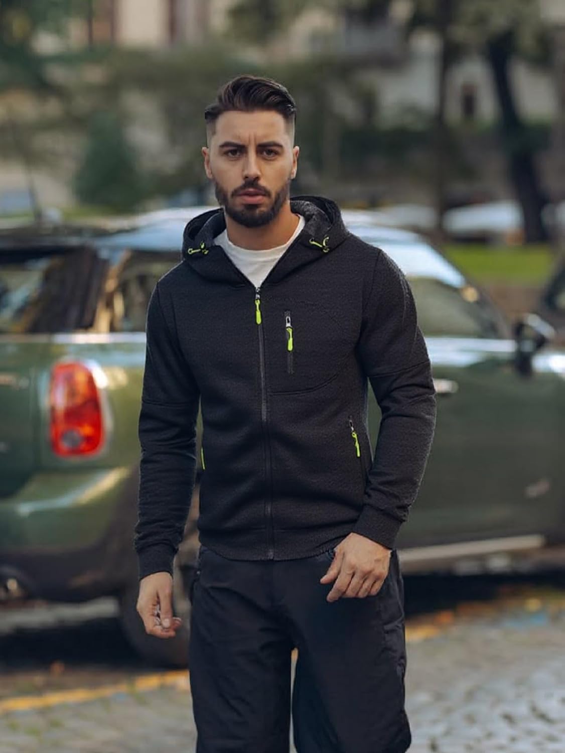 Men's Zip Up Fleece Hoodie Lightweight Sweatshirt Long Sleeve Sports Hooded Jacket with Zipper Pockets - Image 3