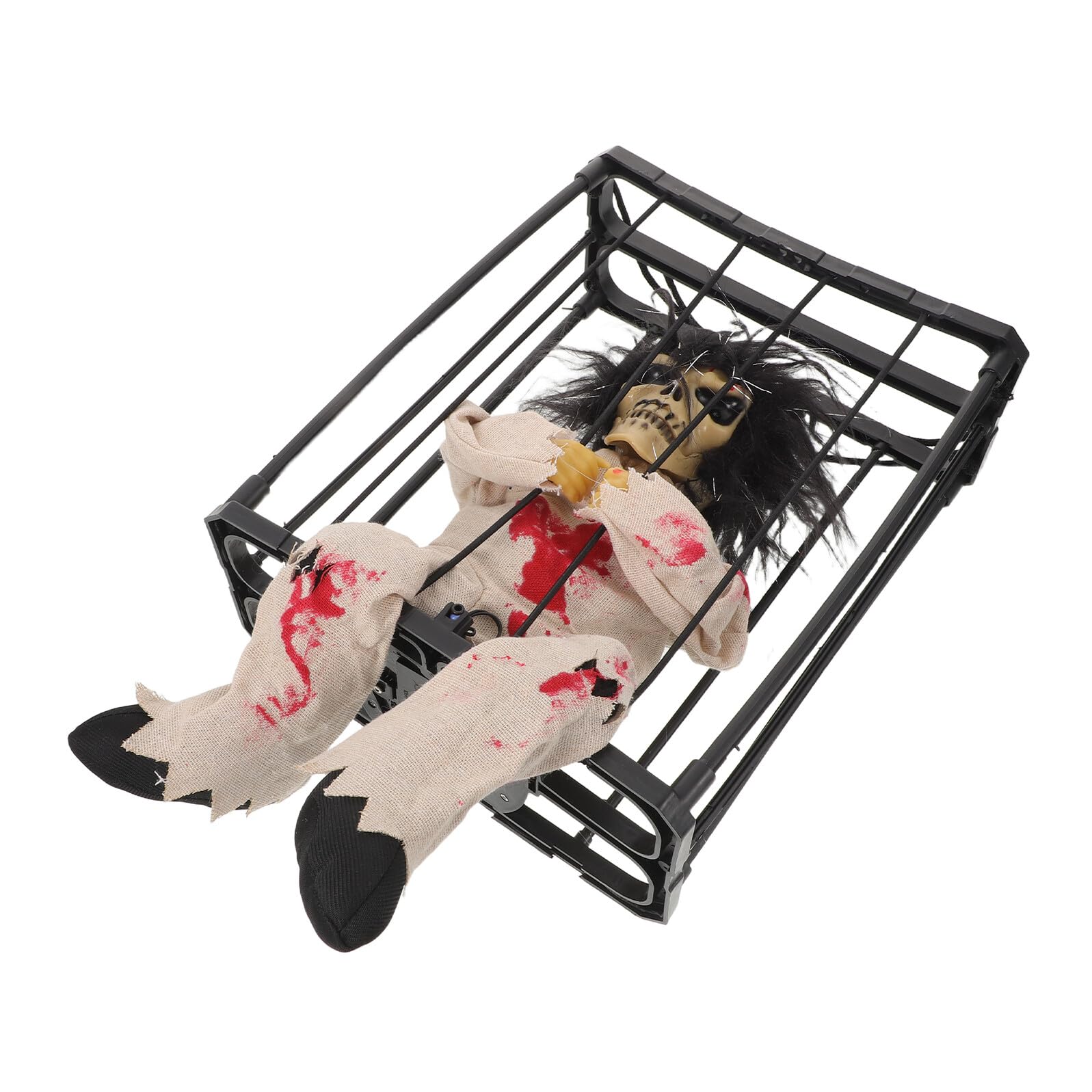 Fantôme suspendu lumineux Halloween cage pour transformer un jardin triste en décor effrayant