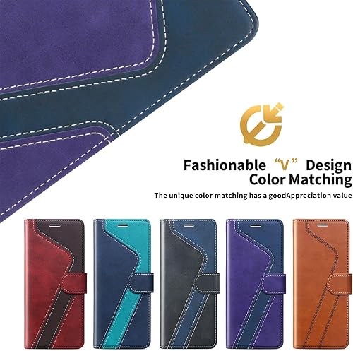 Miniatura 7 de CIVICASE Funda tipo cartera para Moto G Stylus 5G 2021 (6.8 pulgadas), funda de piel con tapa con bloqueo RFID, soporte magnético de TPU a prueba de