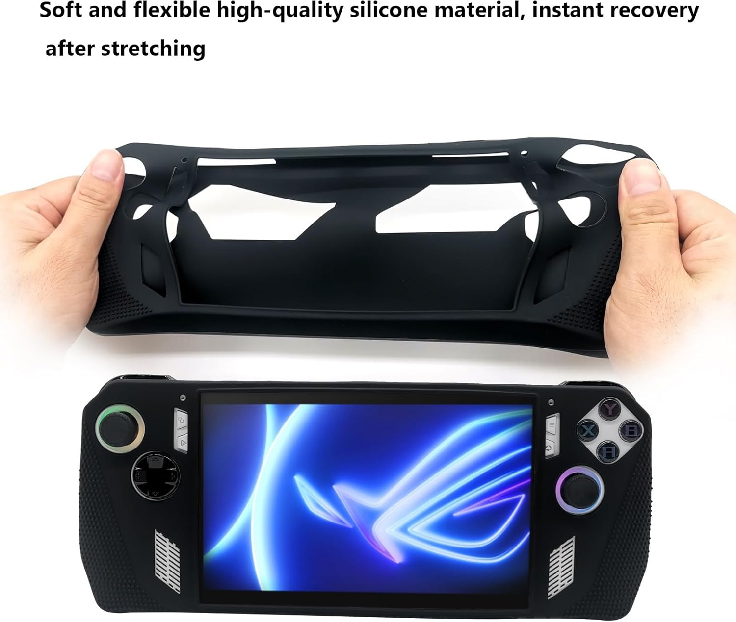 Compatible Soft Silicone for ASUSS ROG Ally Gaming Handheld Case,Soft Silicone Case Dustproof Lightweight Cover for Rog Ally Gaming Console Protector Case
