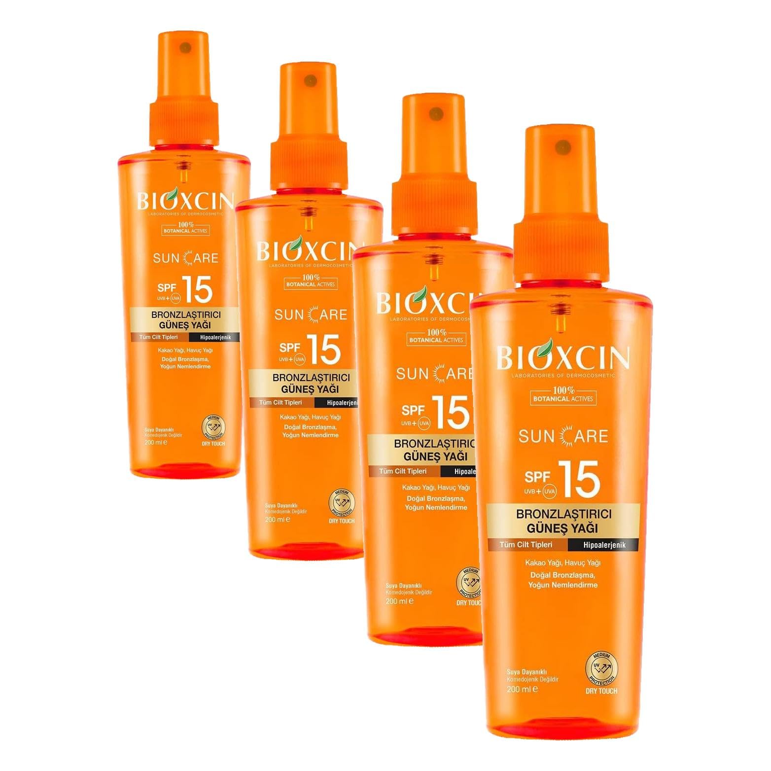 Bioxcin Sun Care Bronzlaştırıcı Yağ 200 Ml 15 Spf (4 paketi)