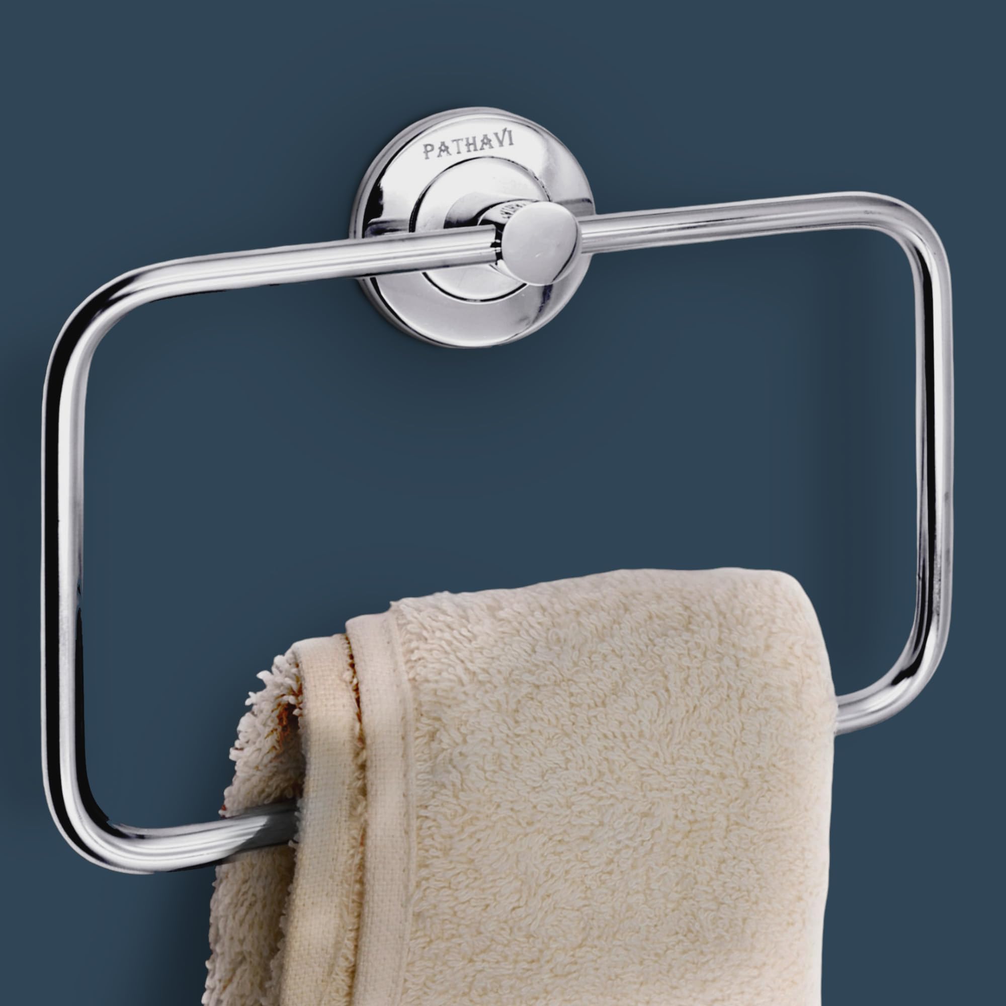 Stainless Steel Towel Holder for Bathroom | Wash Basin | Towel Hanger | Napkin Holder for Wash Basin | Towel Ring| Bathroom Accessories (Oval, Chrome Finish, Pack of 1) — Amazon image 11