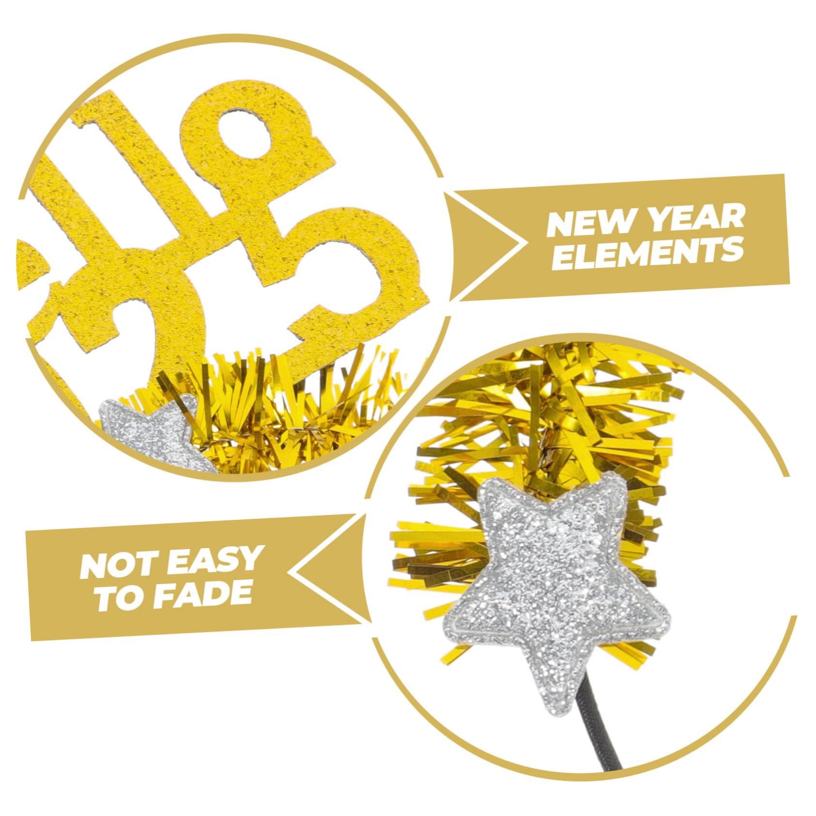 Amazon.com: CAJDEOPYE New Years Eve Headband Cheers Head 