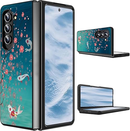 Funda protectora para Samsung Galaxy Z Fold 5 2023 Slim Light Hard PC Shook Proof Funda protectora para Samsung Galaxy Z Fold 5 7.6 pulgadas - Flor