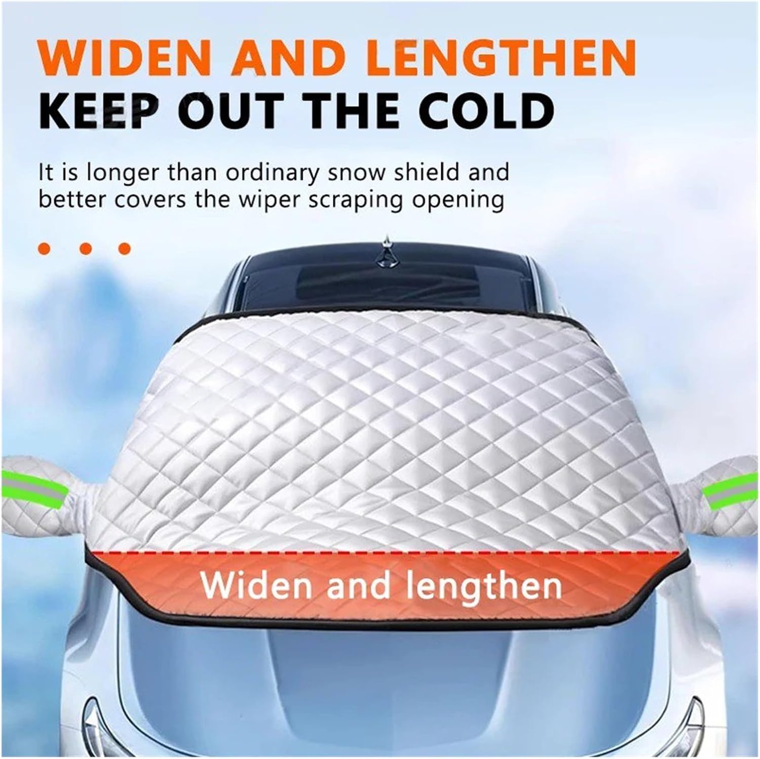 Snow Protection for Cars Thicken Car Windshield Snow Shield 5-Magnet Large Size Windproof Anti Ice Cover