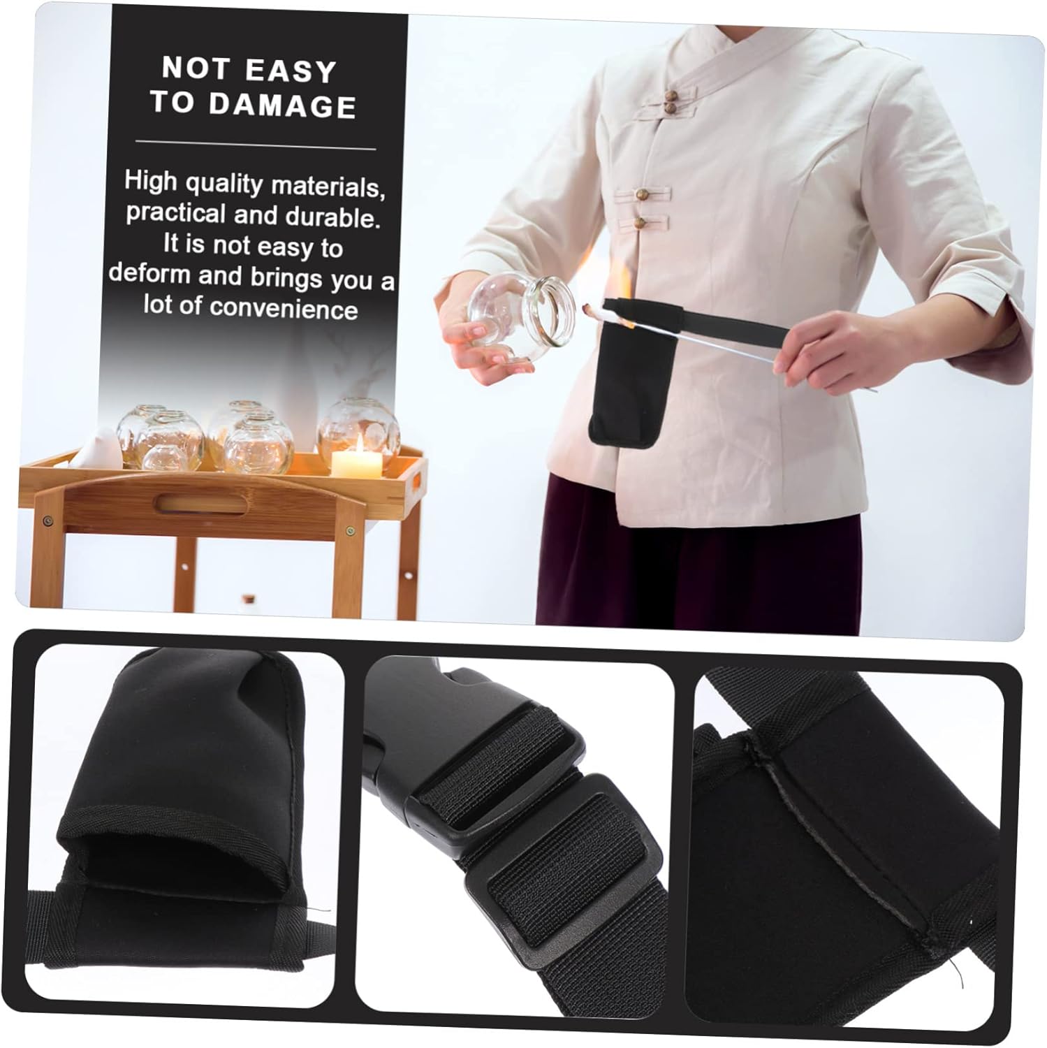 DOITOOL 3 Pcs Creative Massage Bottle Essential Oil Organizer Essential Oil Storage Bag for Masseurs