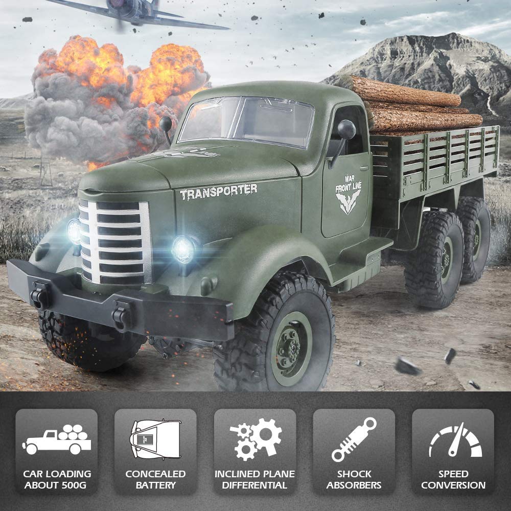 XINGRUI RC Military Truck, JJRC Q61 Off-Road Remote Control