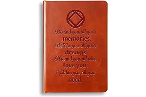 AA & NA Sobriety Leather Notebook: Addiction Recovery Gift for Friends, Women,...