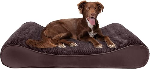 Miniatura 20 de Furhaven - Cama de espuma viscoelástica para perro, piel sintética ultraafelpada y gamuza, con funda extraíble lavable, color gris, jumbo (XL)