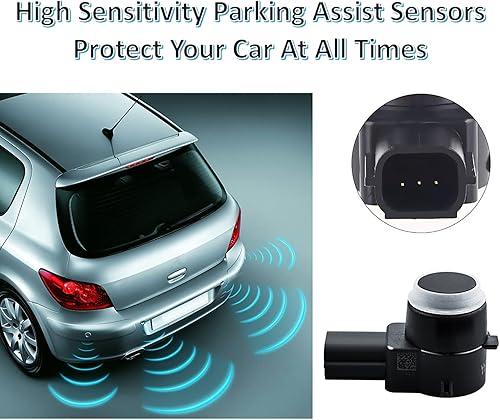 Miniatura 5 de Vod_AutoParts 1ew63tzzaa Sensor de asistencia de estacionamiento, sensor de objetos de parachoques, 4 piezas 1EW63TZZAA de repuesto para Dodge Ram