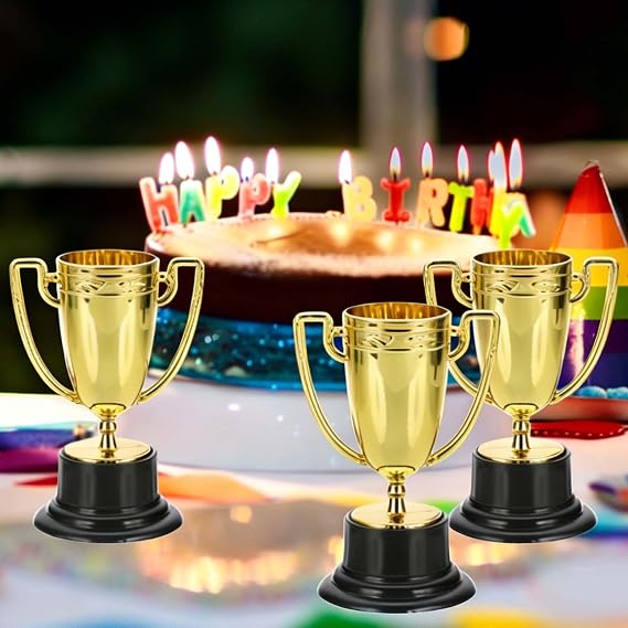 PATIKIL Mini Trophies, Award Trophy Cups Plastic Small Trophies Award for Sports Tournament Competitions Party Favors