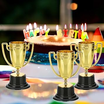 PATIKIL Mini Trophies, Award Trophy Cups Plastic Small Trophies Award for Sports Tournament Competitions Party Favors