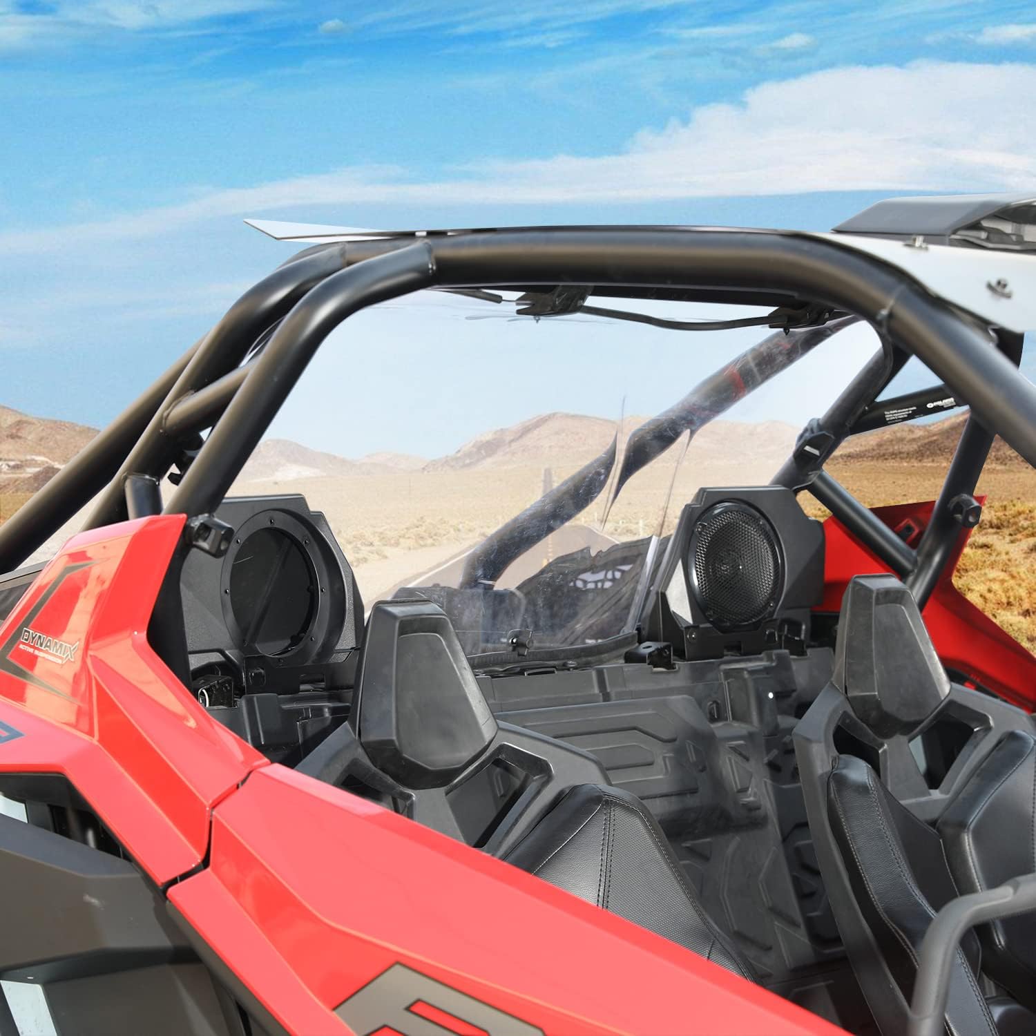 HAKA TOUGH Polaris RZR PRO XP Speaker Pod Enclosures, 6.5" Rear Speaker Mount Cage Panels with Metal Mount Brackets for 2020-2024 Polaris RZR PRO XP XP4 Accessories, 2PCS