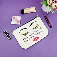 Vista 7 de Sazuwu Regalos esteticistas para mujeres bolsa de maquillaje, Hago a la gente hermosa ¿Cuál es tu superpoder?