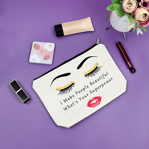 Miniatura 7 de Sazuwu Regalos esteticistas para mujeres bolsa de maquillaje, Hago a la gente hermosa Cuál es tu superpoder