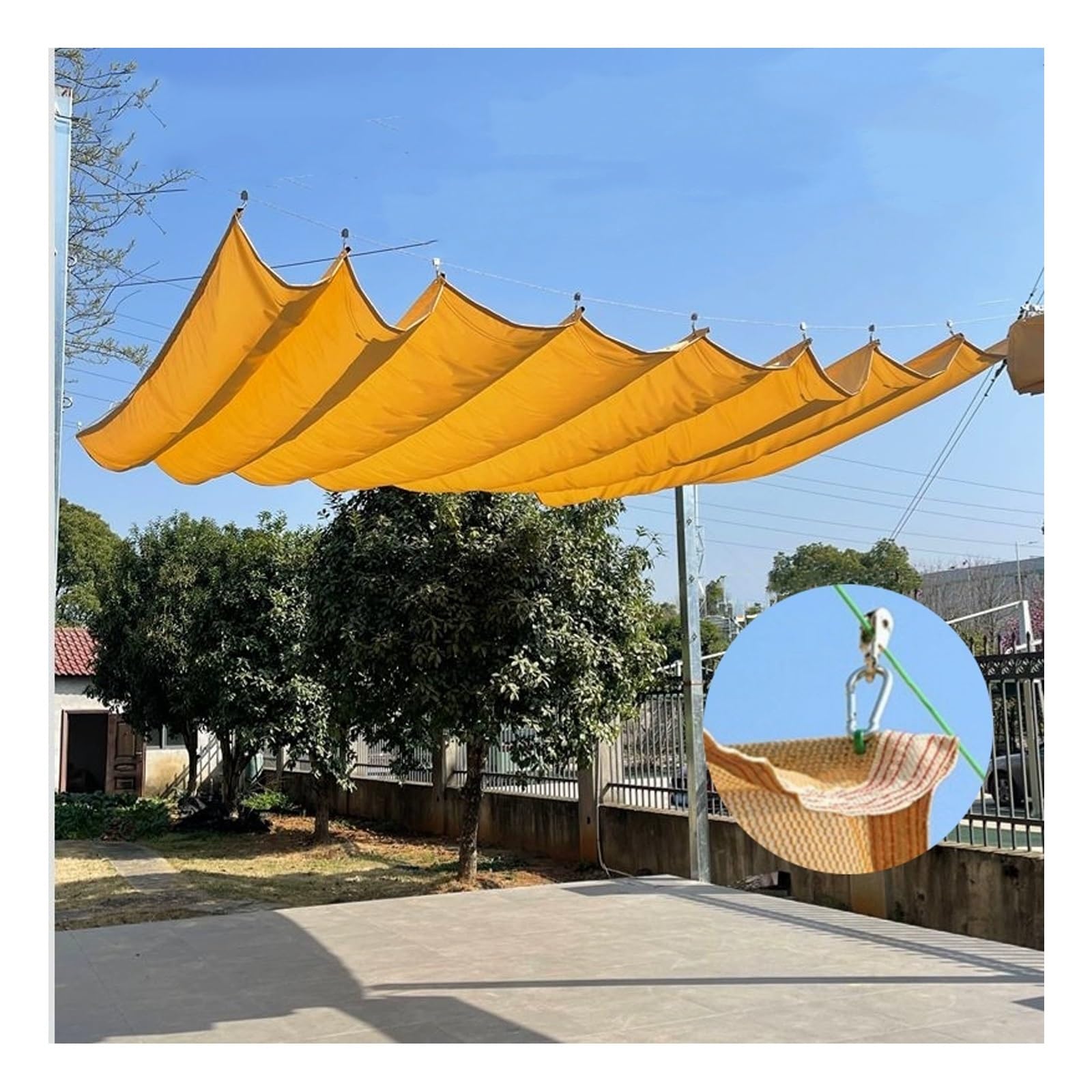 Housse personnalisable pour auvent rétractable : créez une voile d'ombrage respirante unique