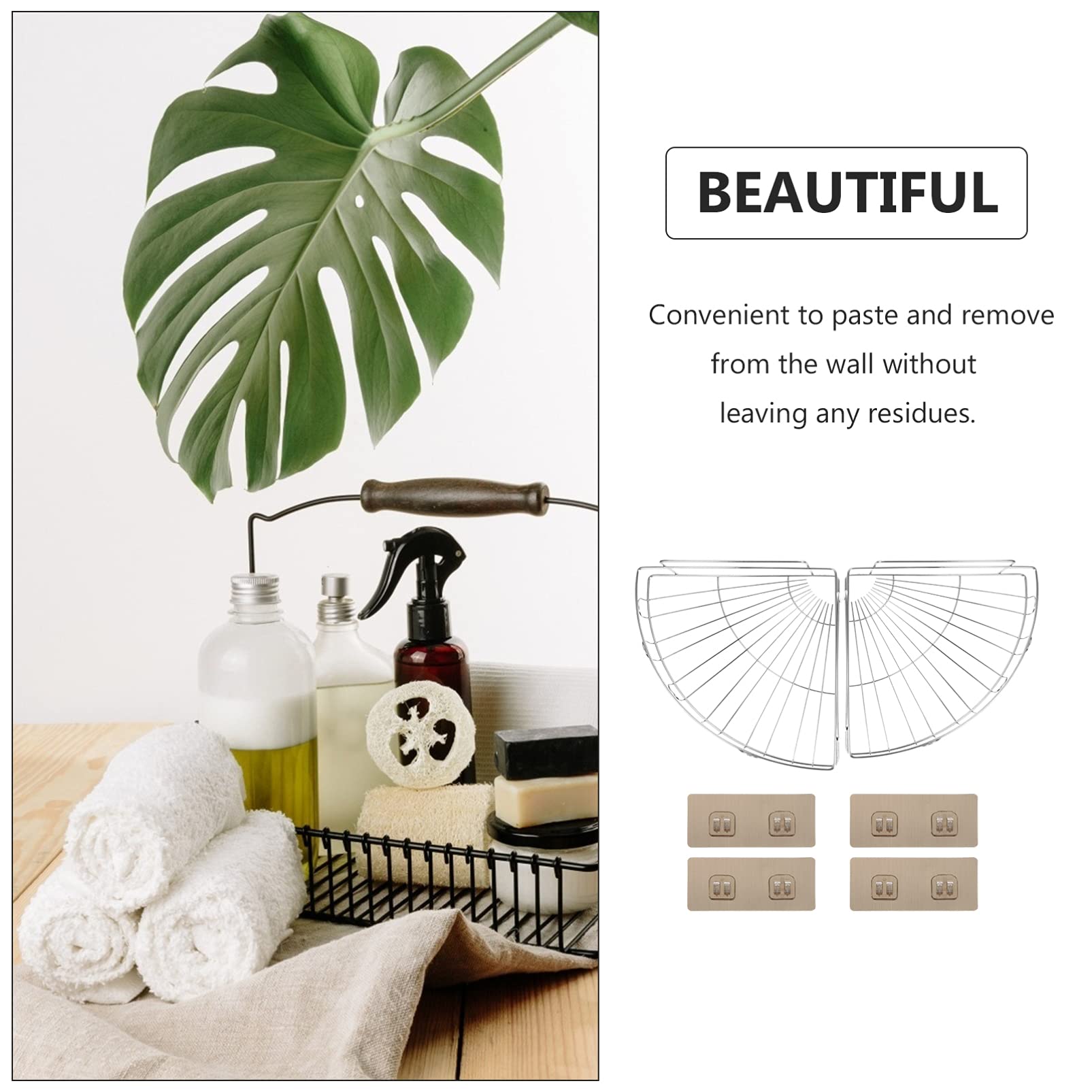 Cabilock 2 Juegos Estante Triangular Cuarto De Baño Cesta Triangular Drenaje Estante Triangular Ducha Estante De La Esquina Del Inodoro Moda Acero Inoxidable Cesta De Baño