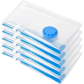 Vakuumierbeutel 5 St ck Vakuumbeutel Kleidung Vakuum Aufbewahrungsbeutel Wiederverwendbar Vakuum Beutel Reise Vakuum Kleiderbeutel f r Kleidung Decken Handt cherRollen per Hand40x50cm - Small