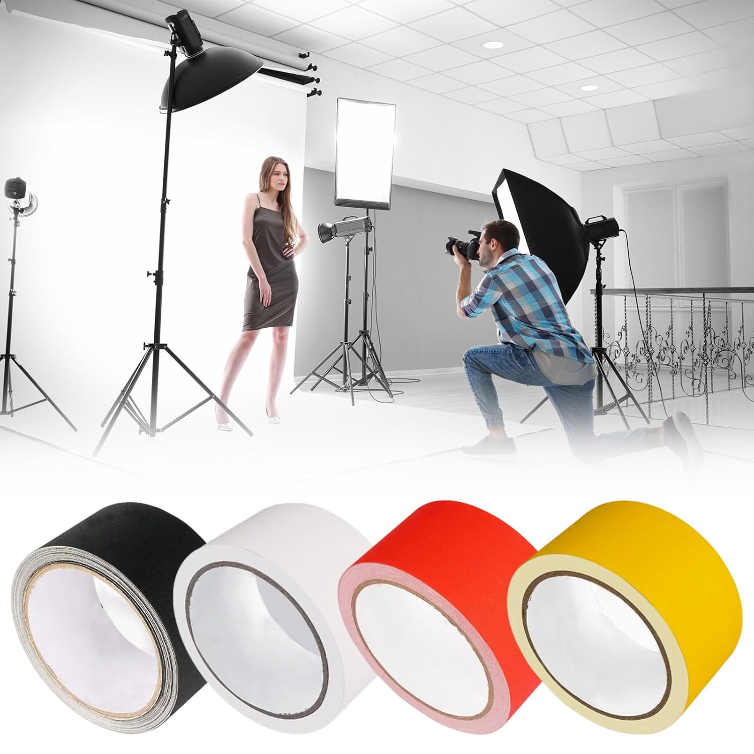 Duty Gaffers Tape 50MMX10M for Camera Equipment, White