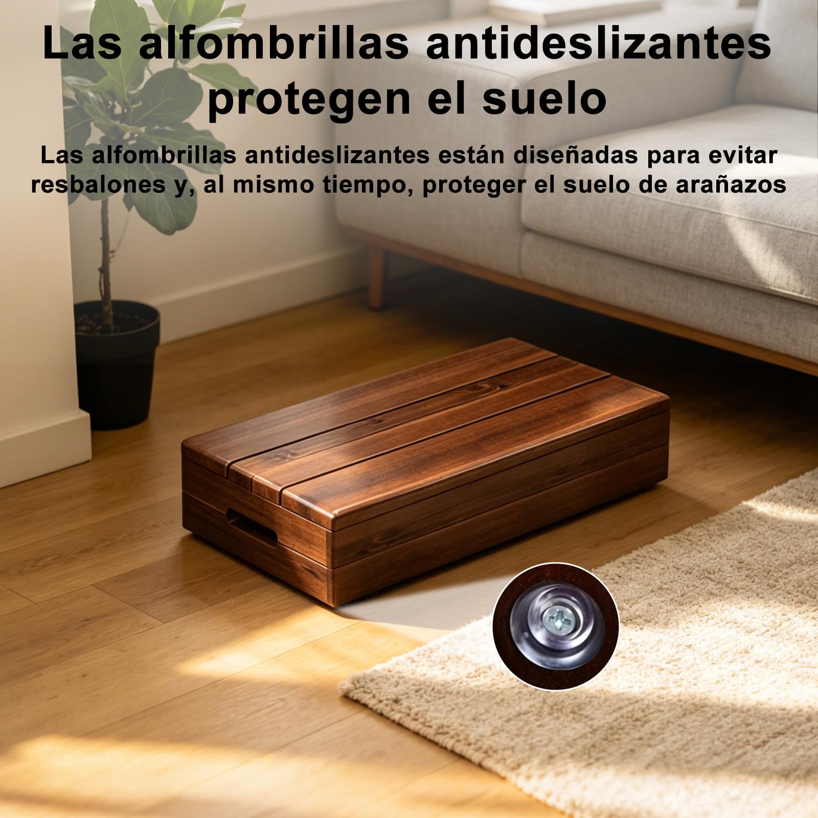 taburetes de Escalera portátiles, Base Antideslizante, no Requiere Montaje, reposapiés Largo, Taburete Madera Maciza, Madera para Interiores[Marrón sin Panel Frontal 40×30×15cm]