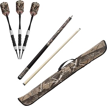 Fat Cat by GLD Products Realtree Xtra Soft Tip Darts 16gm, Viper Realtree Hardwoods HD Junior Cue, and Viper Realtree Hardwoods HD Soft Cue Case, Muti