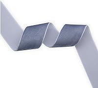 Vista 3 de Cinta de terciopelo azul polvoriento de una cara, carrete de 1 1/2 pulgadas por 10 yardas