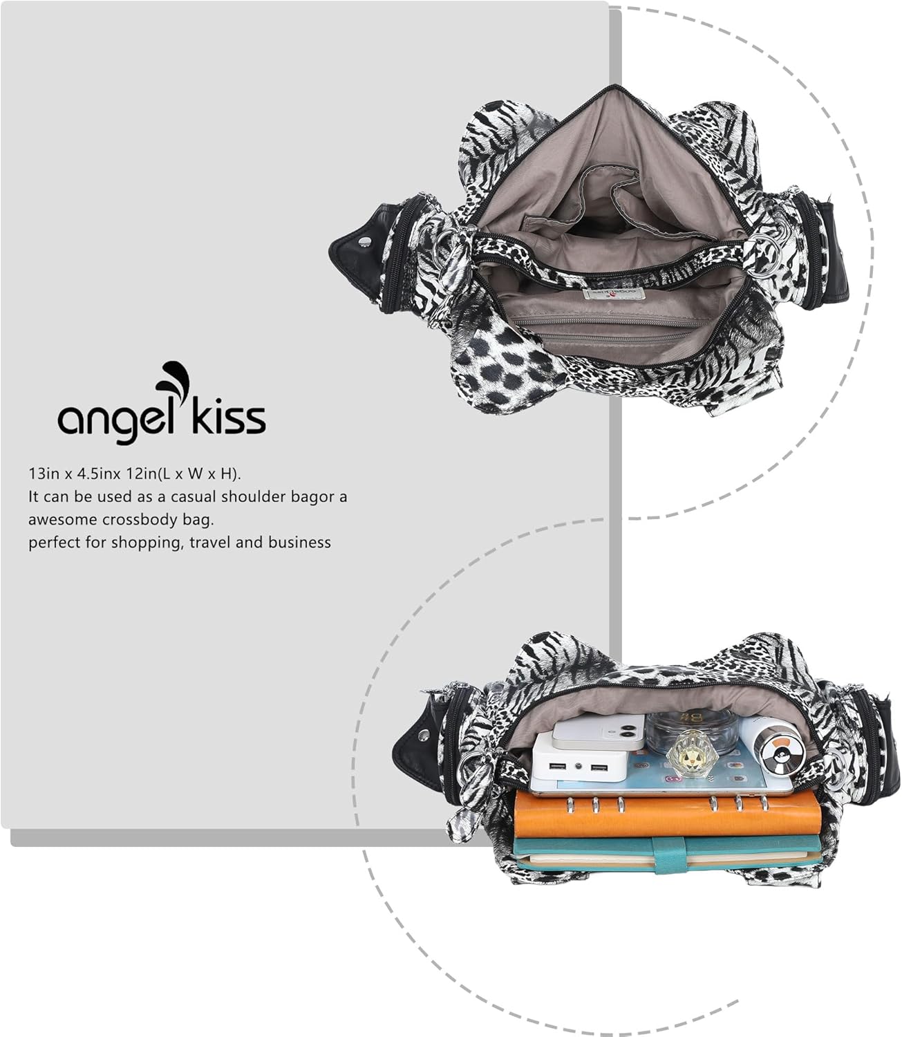 Angel Kiss Purses for Women Soft PU Leather Large Hobo Bags for Women Shoulder Bag | Soft, PU Leather, Large, Soft, PU Leather, Large - Image 6