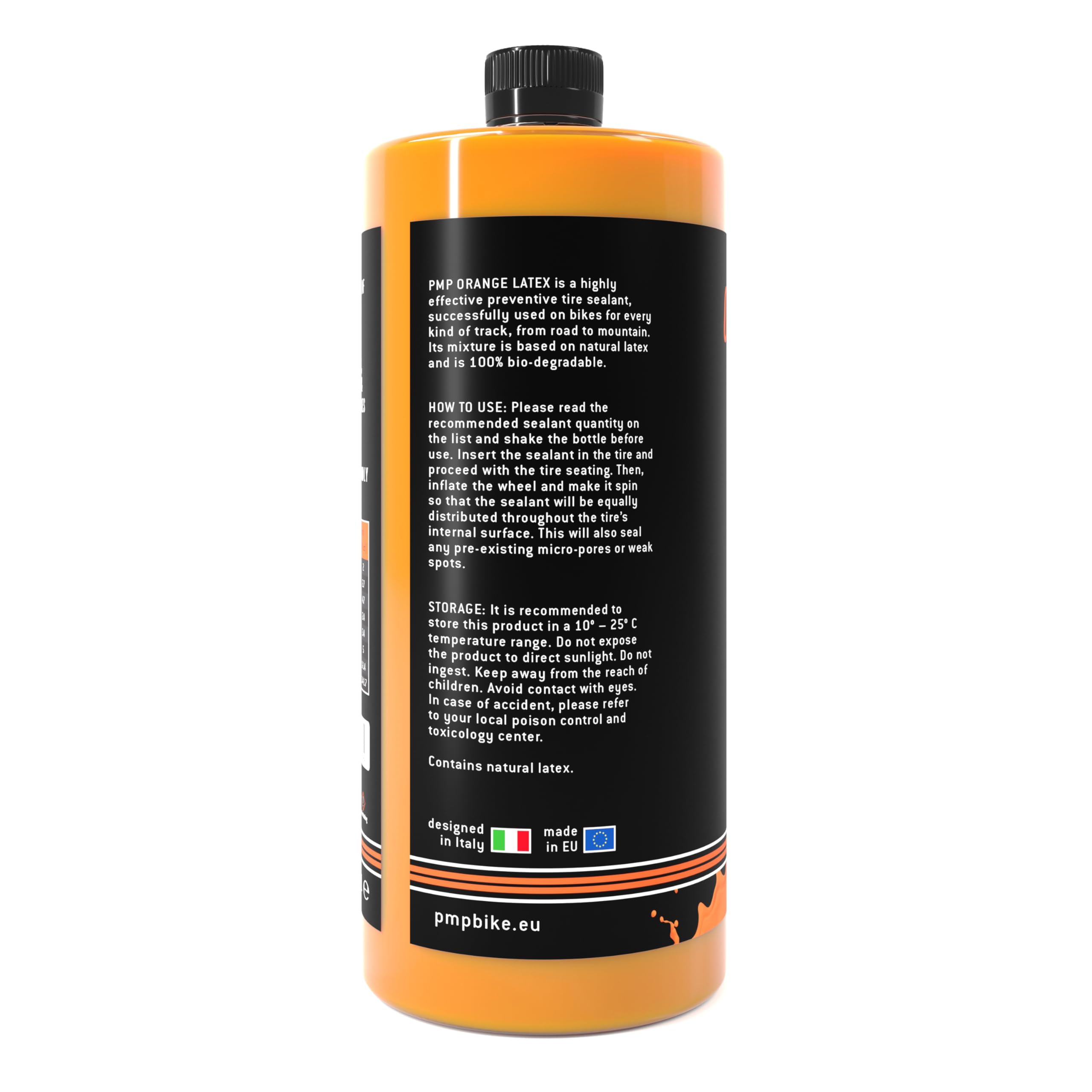 PMP Orange Latex - Tubeless Milch Reifendichtmittel Pannenschutzflüssigkeit für schlauchlose MTB- und Rennrad. Ihre Pannenversicherung