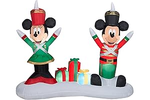Airblown Disney Mickey Mouse and Minnie Mouse Giant Christmas Yard Decoration