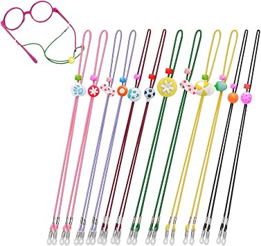 Kids Glasses Strap Pack of 12 Eyeglasses Straps for Girls, Glasses Holder/Glasses Lanyard for Kids