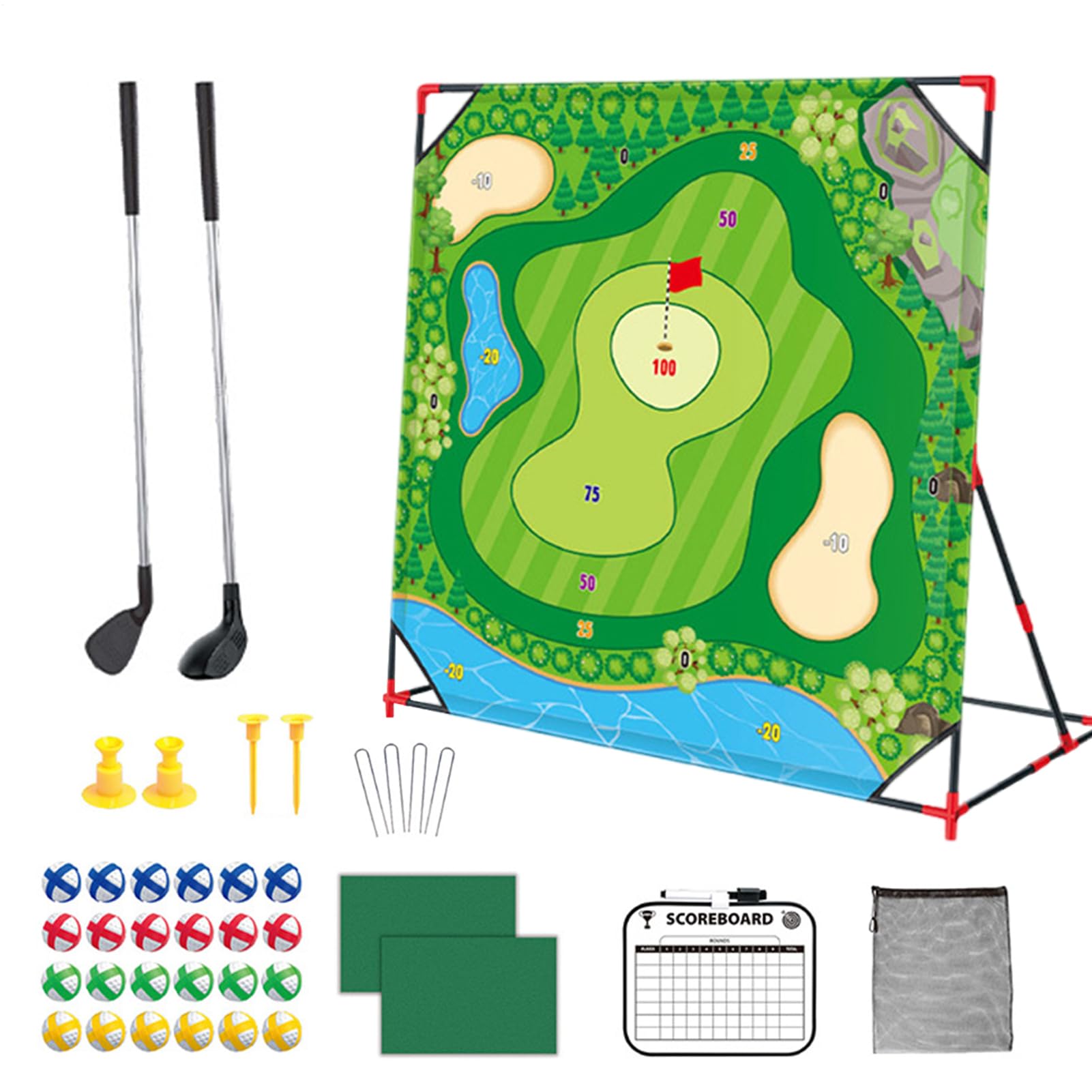 Jeu de tarif de golf, jeux de golf pour les - Pratique de golf intérieure - avec un sac de rangement de billes de club, mettre des activités sportives de jouets d'entraînement pour les adultes à la ma