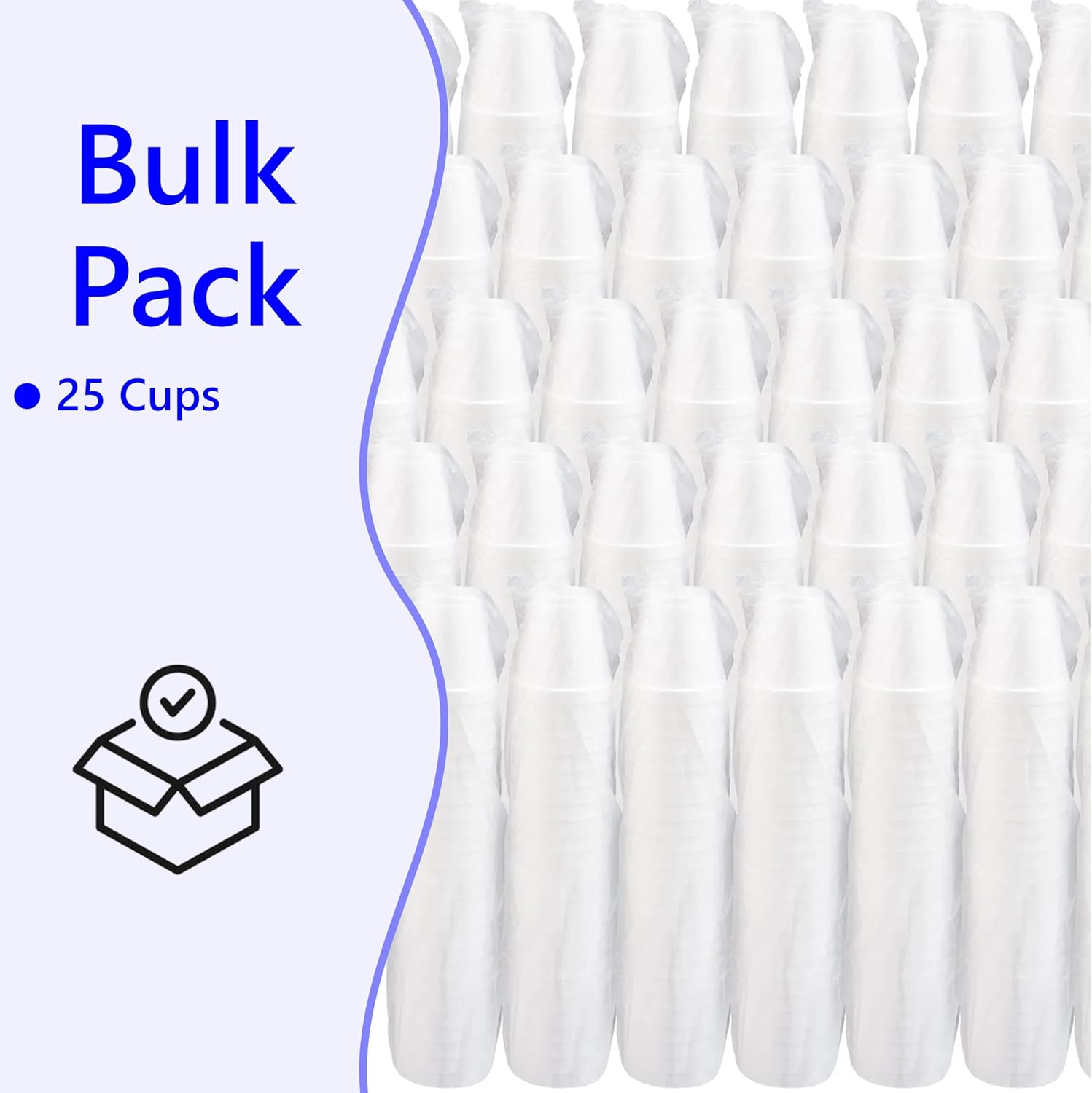 Mr Miracle 20 oz Styrofoam Cups, Disposable Foam Cups (25 Pack), Insulated White Styrofoam Coffee Cups for Hot & Cold Drinks, Comparable to Industry 20J16 Standard Foam Cups, Made in USA