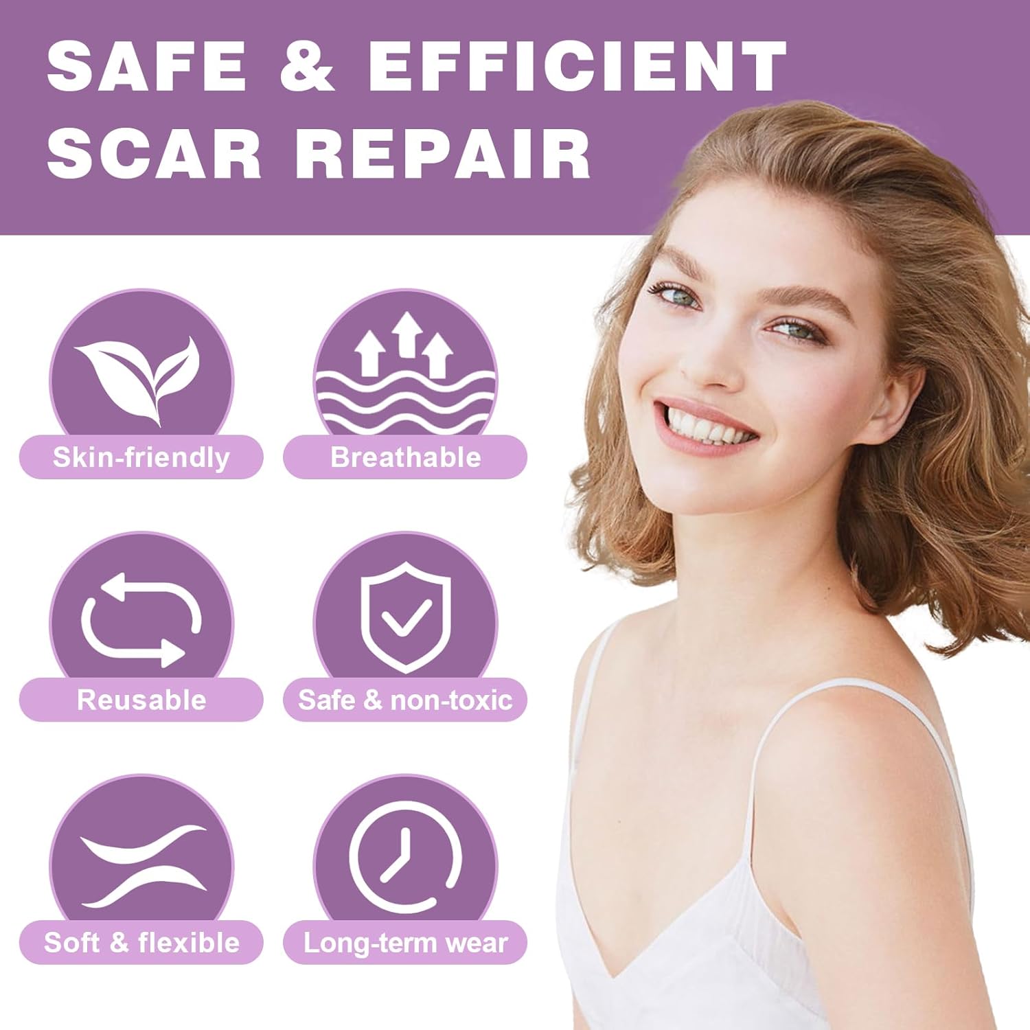 Silicone Scar Sheets 2 Rolls, Silicone Scar Tape (1.6” x 120” Roll-3M) Pro-Grade Silicone Scar Removal Strips, Reusable, Scar Tape for Wrinkles, Tummy Tuck, C-Section, Keloid, Burn, Acne Scars - Image 7