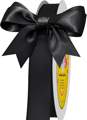 Miniatura 1226 de Cinta de satén verde esmeralda de doble cara de 1-1/2 pulgadas x 50 yardas, cinta de poliéster verde esmeralda para envolver regalos, muy adecuada