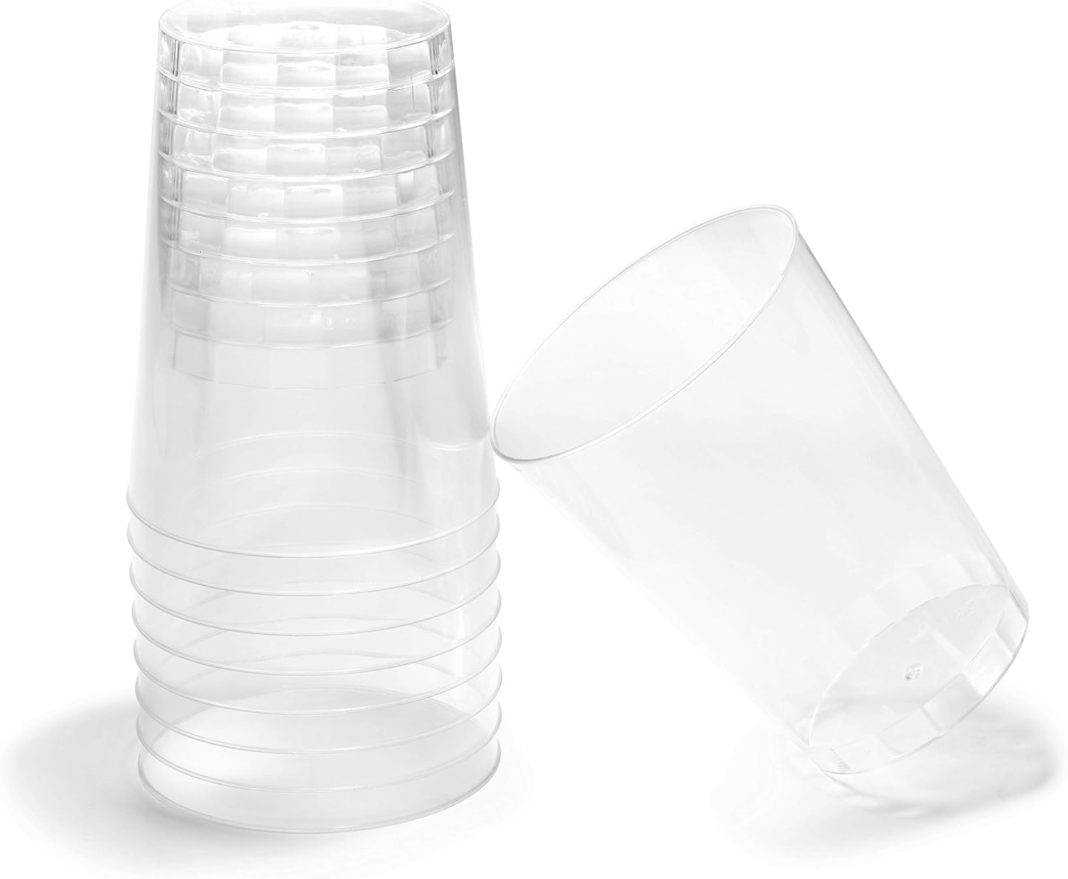 " OCCASIONS " 200 Piece set (25 Guests)-Heavyweight Wedding Party Disposable Plastic Plate Set -25 x 10.5'' + 25 x 7.5'' +Silver Silverware+ Clear Cups +3PLY Napkins (Plain white plates)