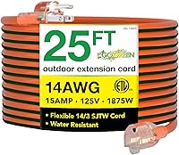 Vista 23 de Go Green Power Inc. (GG-13800BK) - Cable de extensión 14/3 SJTW para exteriores; color negro, 100 pies