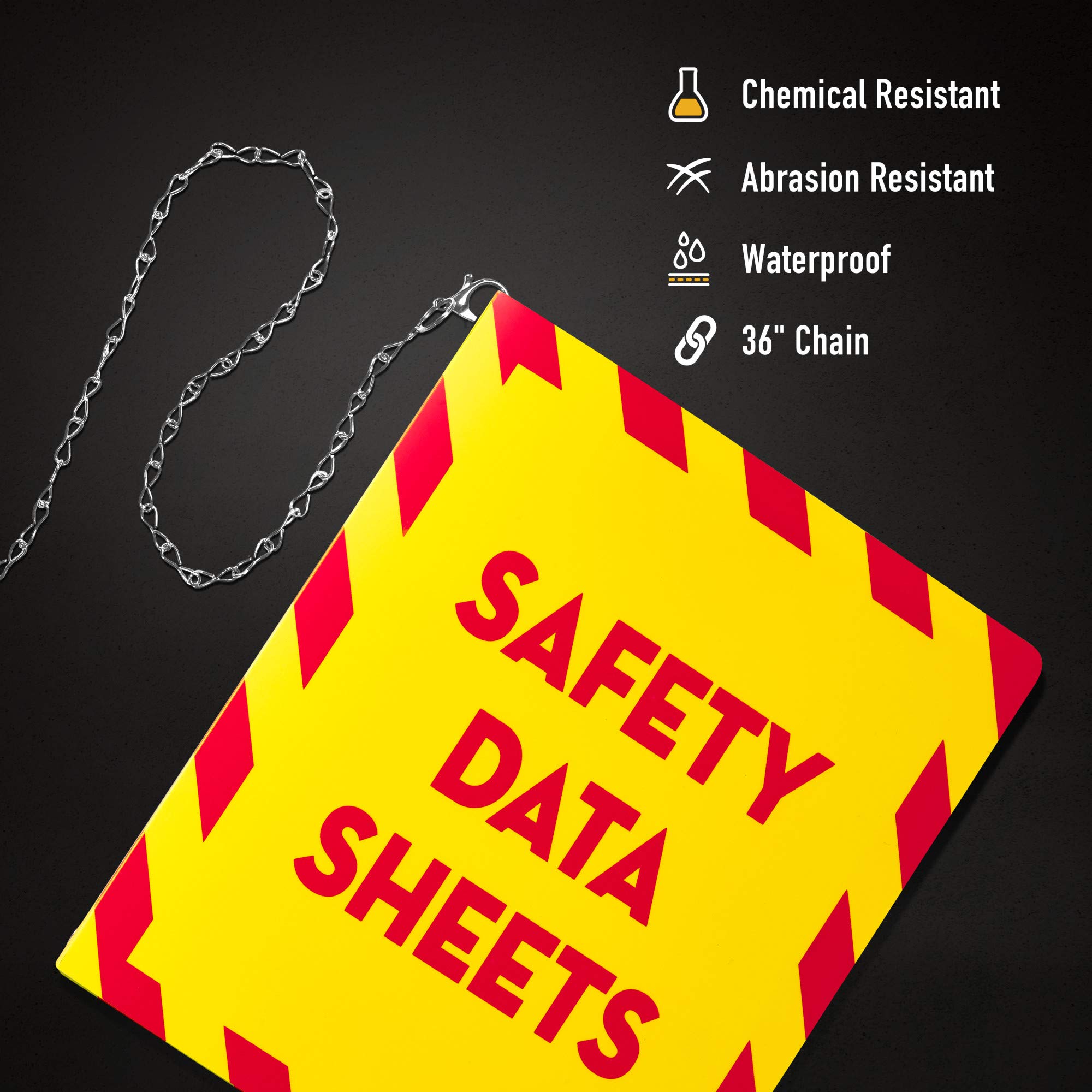 Avery UltraDuty SDS Binder with Chain, Durable Poly Binder, 2" Slant Rings, Holds 530 Sheets (77712) - Image 2