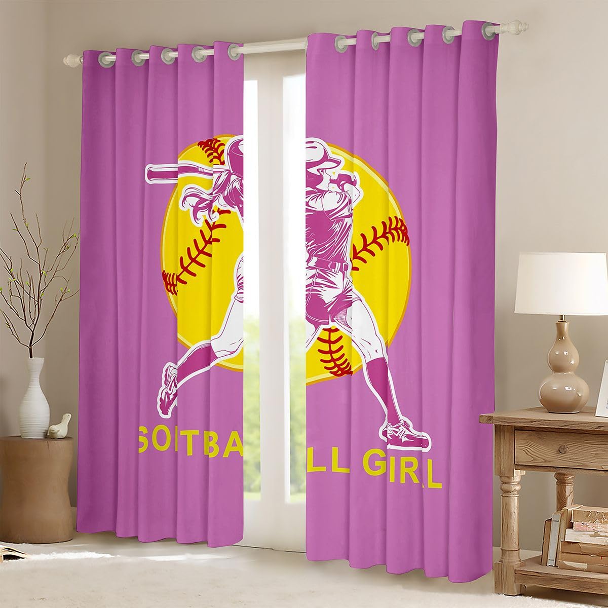 Homewish Lot de 2 Rideau Occultant 117x137cm Douxball Féminin