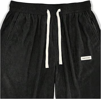 SOLY HUX Men's Drawstring Elastic Waist Loose Straight Leg