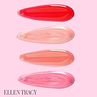 Vista 3 de Colección de brillo labial Enchante Ellen Tracy, brillos labiales brillantes para mujeres y niñas, set de brillo labial de larga duración con ricos