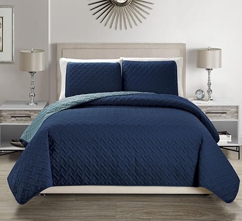 Miniatura 5 de Juego de colcha reversible coral en relieve Cal King