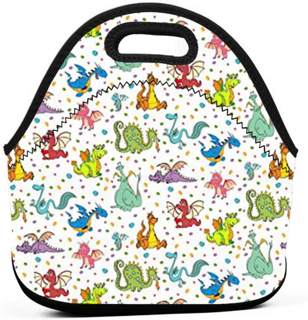 Dragons Portable Lunch Bags,Reusable Picnic Bag For Adults