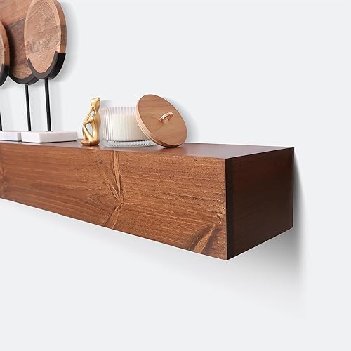 Miniatura 3 de Urbandi Repisa de Chimenea Moderna, Contemporánea, Repisa Flotante, Estante, Hecho a Mano, (Provincial, 36L x 6H x 8D pulgadas)