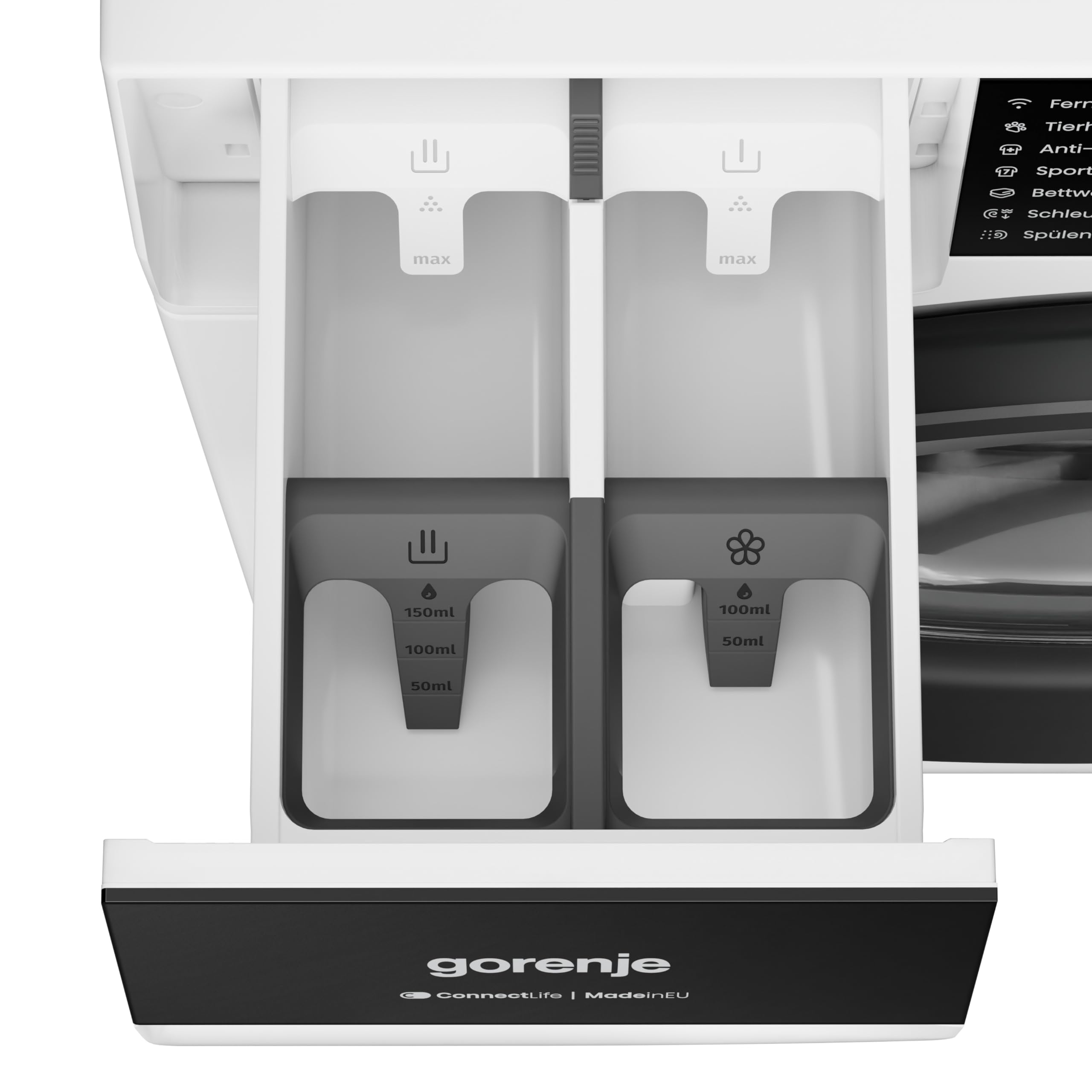Gorenje W5G694A1T1 Waschmaschine mit Dampffunktion/9 KG/1400 U-Min/ConnectLife/15 Programme/Totaler AquaStop/EasyDosing/SteamTech/Inverter PowerDrive/10% besser als Energieeffizienzklasse A/Weiß