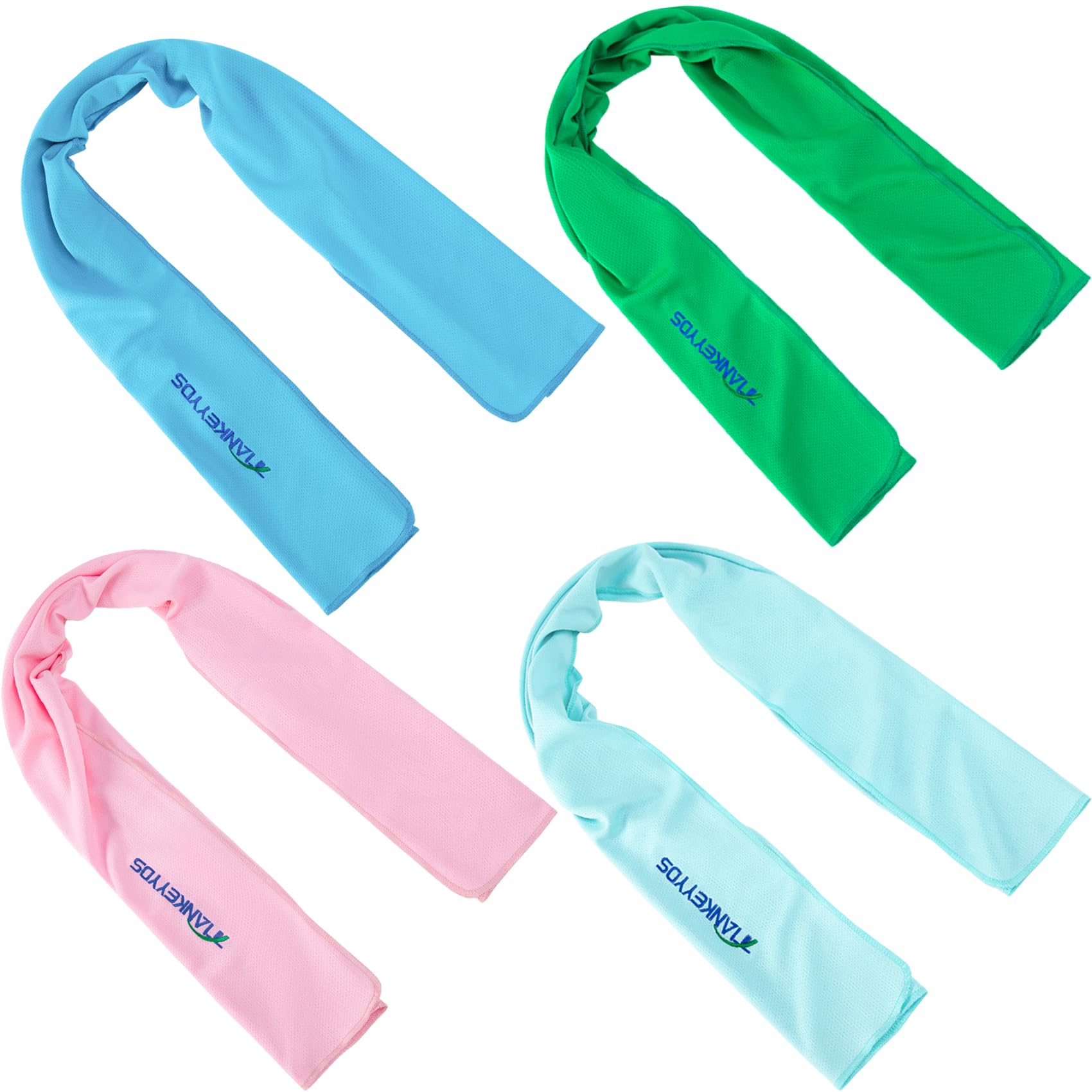 TIANKEYYDS 4 Pack Microfiber Gym Towels Set for Sports Fitness, Yoga, Workout, Exercise, Tennis, Super Soft and Quick-Drying Towels for Men Women (