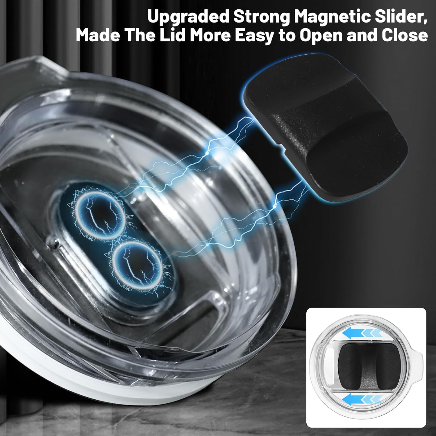 Tumbler Lids for YETI 6 oz/ 8oz/ Stackable Mug & Yeti Rambler 10 oz Tumbler Lid, MagSlider Lids for Yeti Espresso/Coffee Mug 6oz, Replacement Lid for Ye-ti Rambler 10 oz Wine Tumbler (4 Pack)