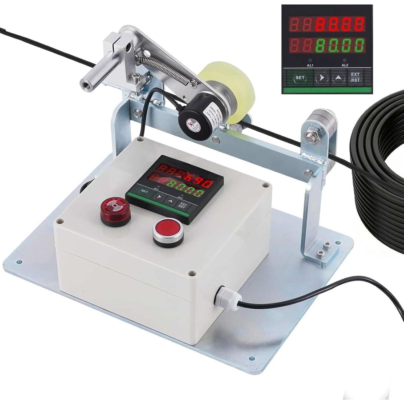 Eiwitany Digital Cable Length Measuring Meter, Rolling Wheel Wire Counter Tool for Accurate Measurement of Wires, Cables & Tin Wires