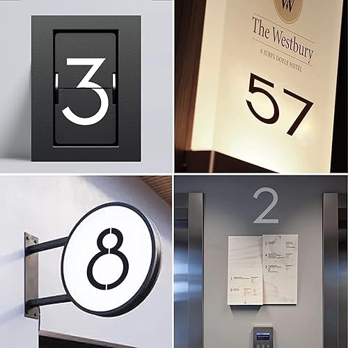 Miniatura 7 de Juego de plantillas de números de 6 pulgadas, plantillas de números de plástico, plantillas digitales reutilizables para plantillas de pastel,