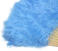 Vista 5 de Abanico de Marabou - Accesorios de plumas plegables de mano para mujer, decoración de disfraces para adultos, fiesta de té de Halloween, color azul